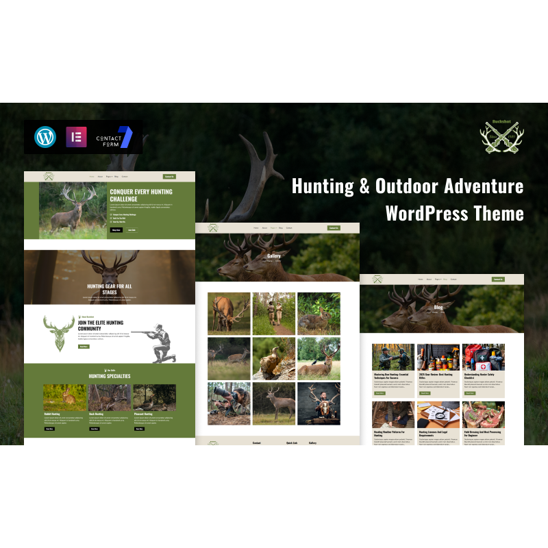 BuckShot &ndash; Hunting & Outdoor Adventure WordPress Theme