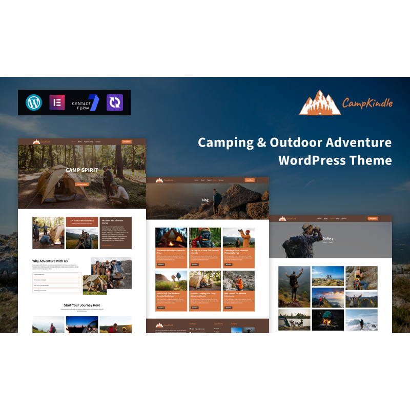 CampKindle &ndash; Camping & Outdoor Adventure WordPress Theme