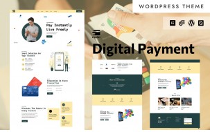 E Wallet - Digital Banking & Card Payment Services WordPress Elementor Theme