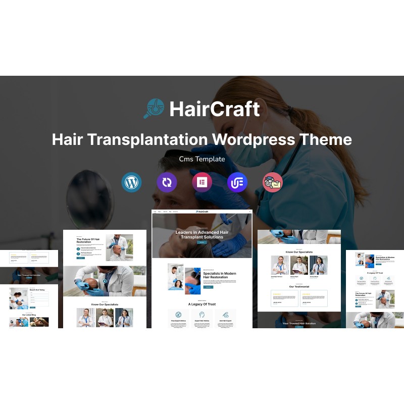 HairCraft - Hair Transplant And Hair Care Multipurpose Responsive WordPress Theme