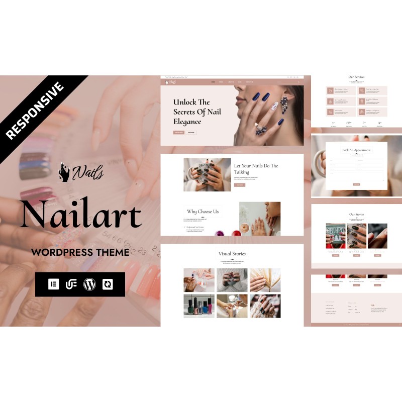 Nails - Nail Salon & Nail Art WordPress Elementor Theme