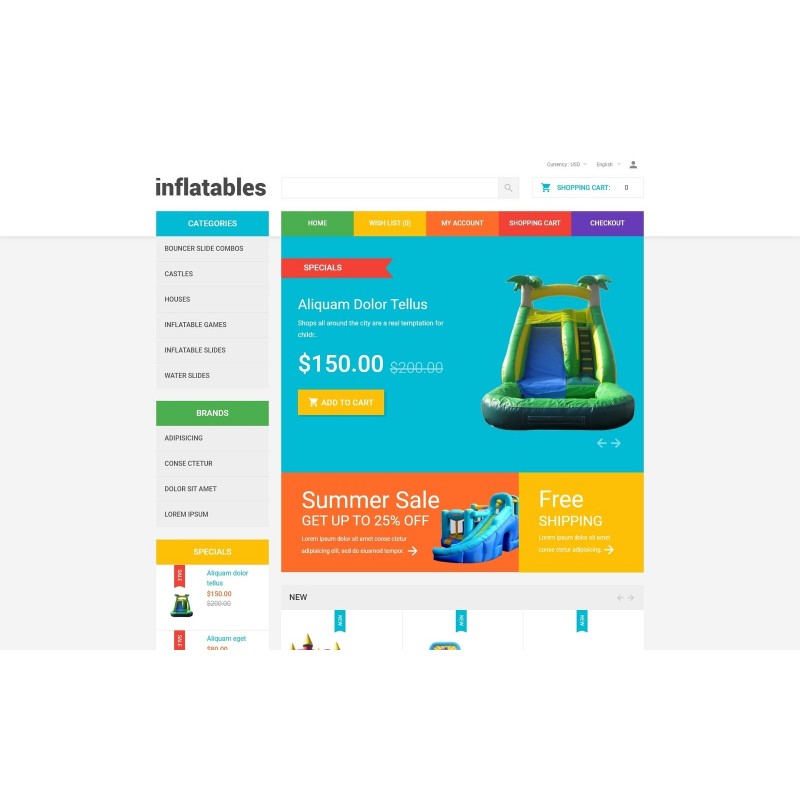 Inflatables Shop Template
