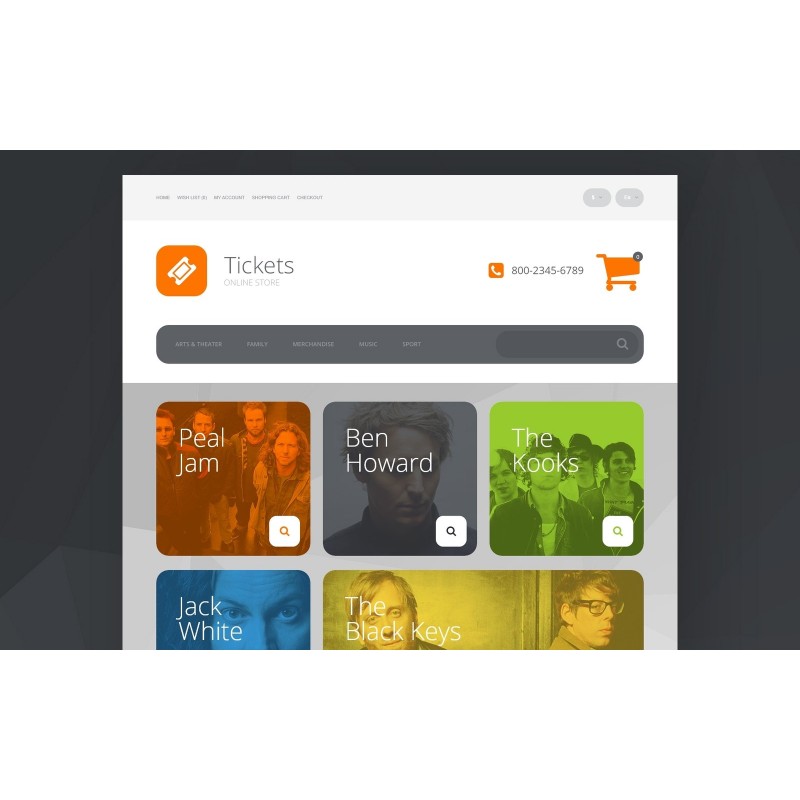 Online Tickets Shop Template