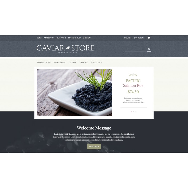 Caviar Store Shop Template
