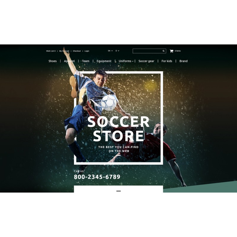 Soccer Shop Shop Template