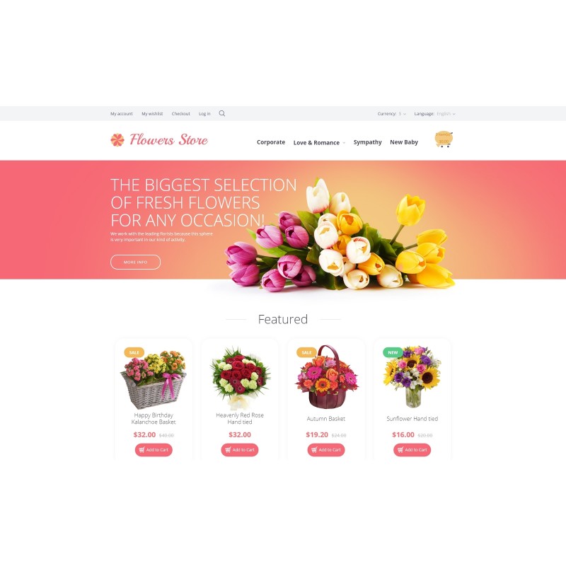 Flowers Store Shop Template