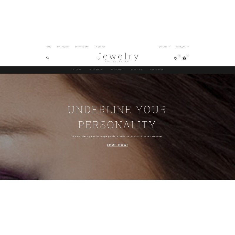 Jewelry Showcase Shop Template