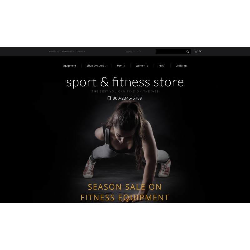 Fitness Training Shop Template