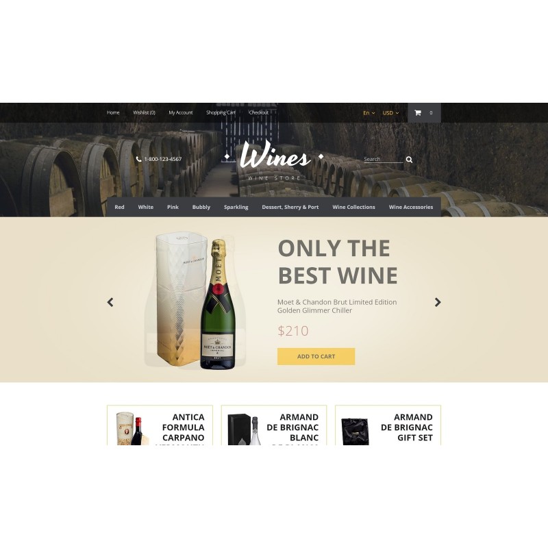 Wines Shop Template