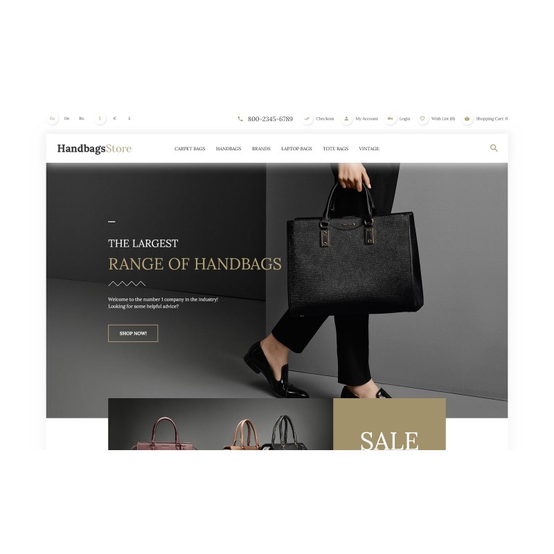 Handbags Shop Template