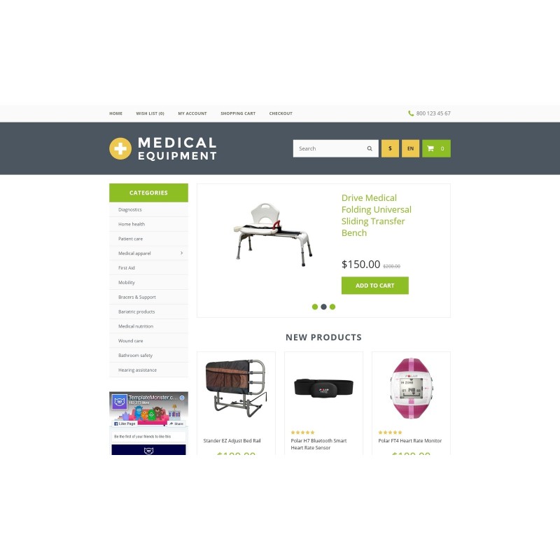 Medical Equipment Shop Template