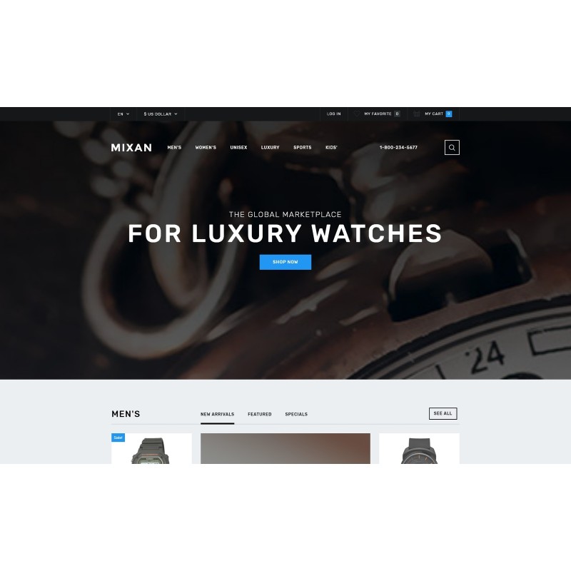 Watches Shop Shop Template