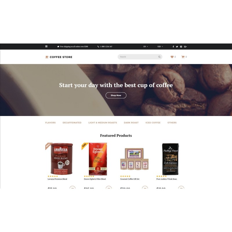 Coffee Store Shop Template