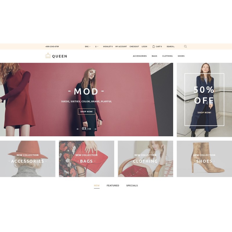 Queen - Fashion Store Shop Template