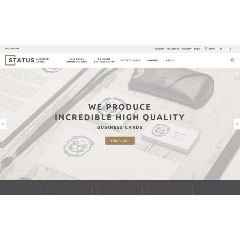 Status Shop Template