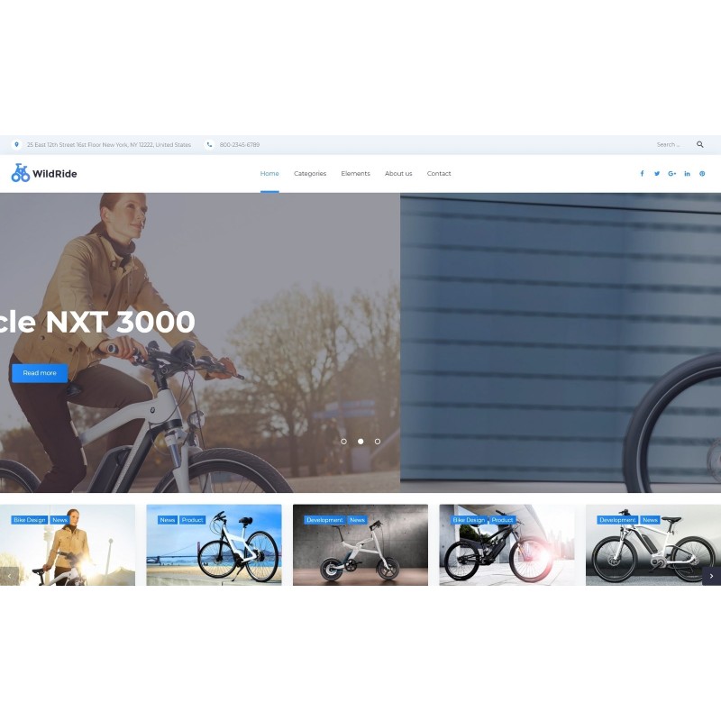 WildRide - Sports Bicycle WordPress Theme