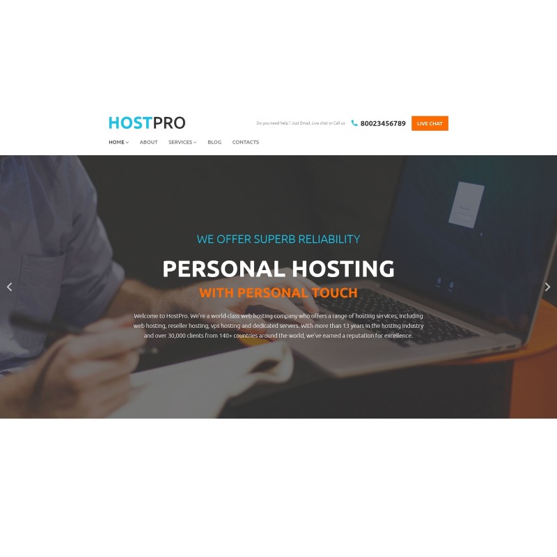 HostPro WordPress Theme