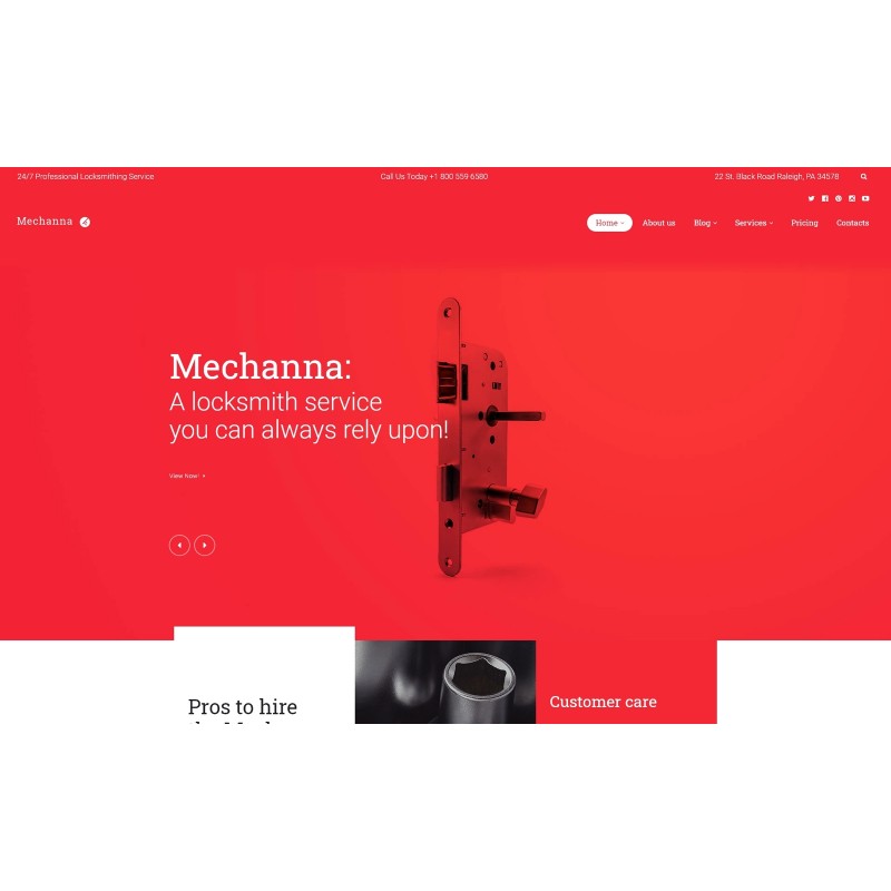 Mechanna - Locksmith WordPress Theme