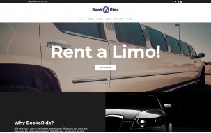BookaRide - Limousine Car Rental Services WordPress Theme