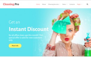 Cleaning & Maid Service Company WordPress Theme