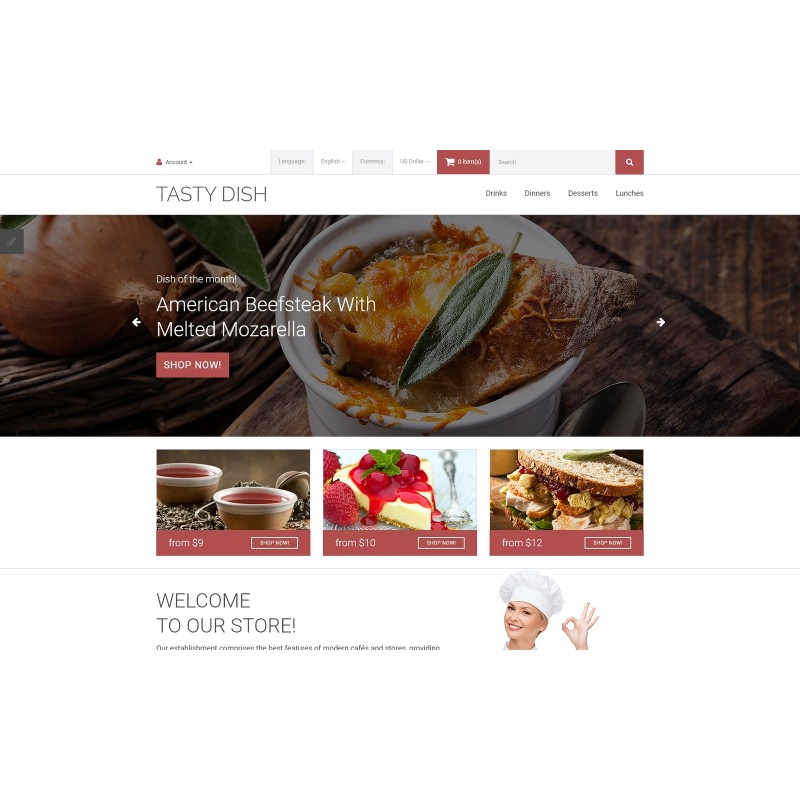 Tasty Dish Shop Template