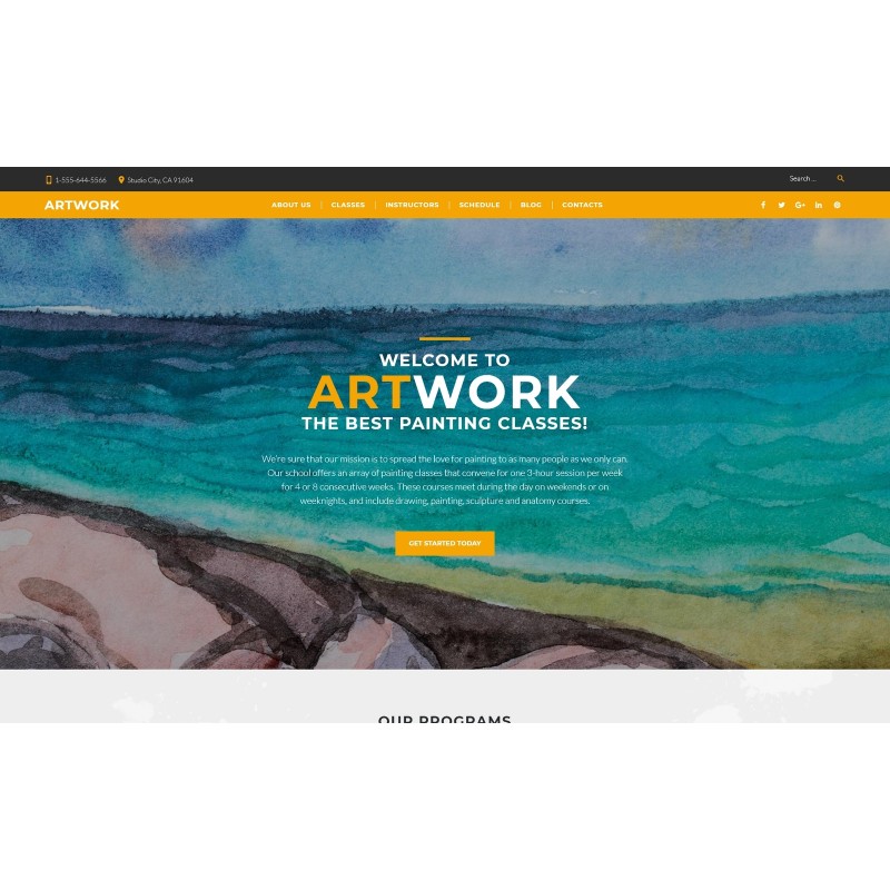 Art School Responsive WordPress Theme