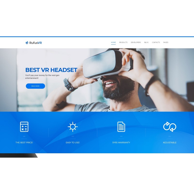 RufusVR - VR Startup Responsive WordPress Theme