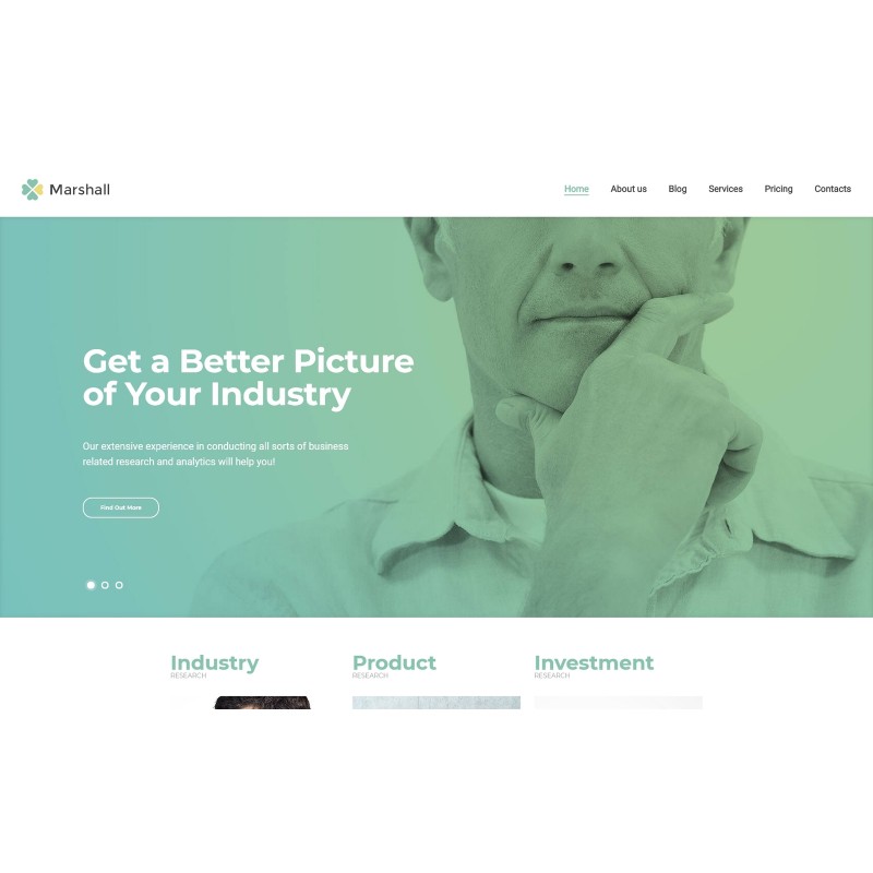 Marshall - Business Analysis and Market Research Agency WordPress Theme