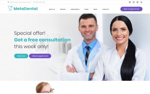 MetaDental - Private Dental Clinic Responsive WordPress Theme