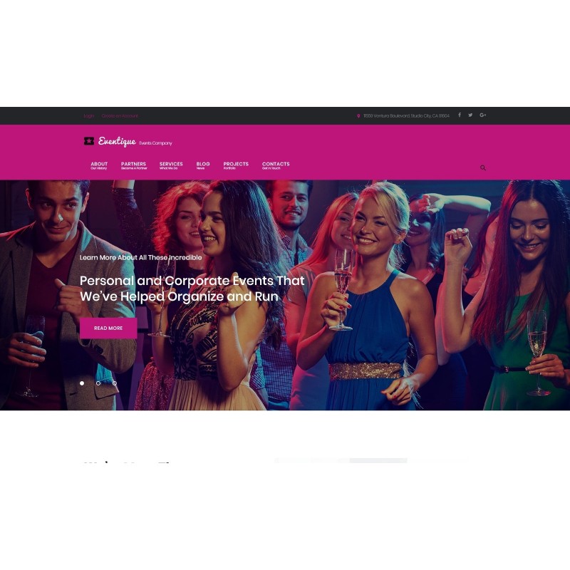 Eventique - events company WordPress Theme