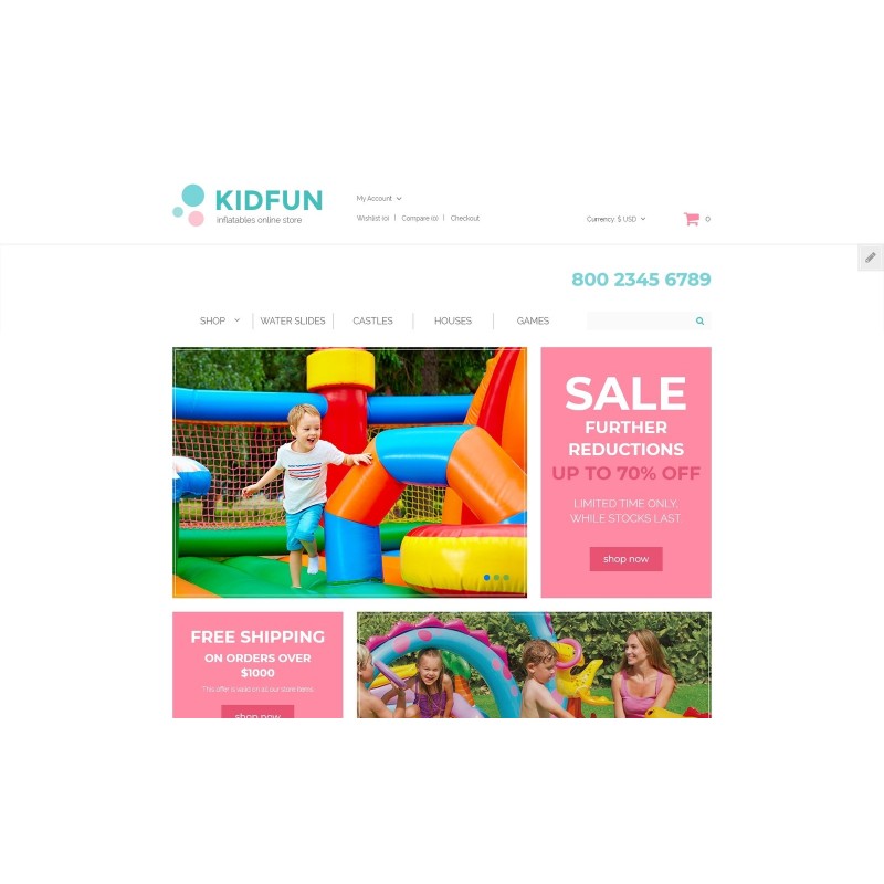 KidFun - Kids Toys & Games Store Shop Template