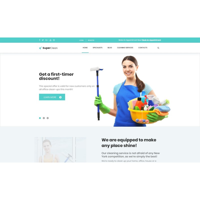 SuperClean - Cleaning & Maintenance Service WordPress Theme