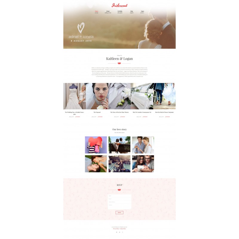 Iridescent - Marriage & Wedding WordPress Theme