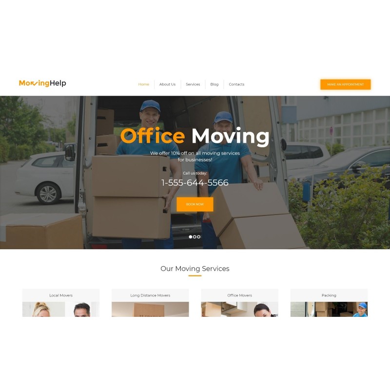 Moving Help - Logistic & Transportation WordPress Theme