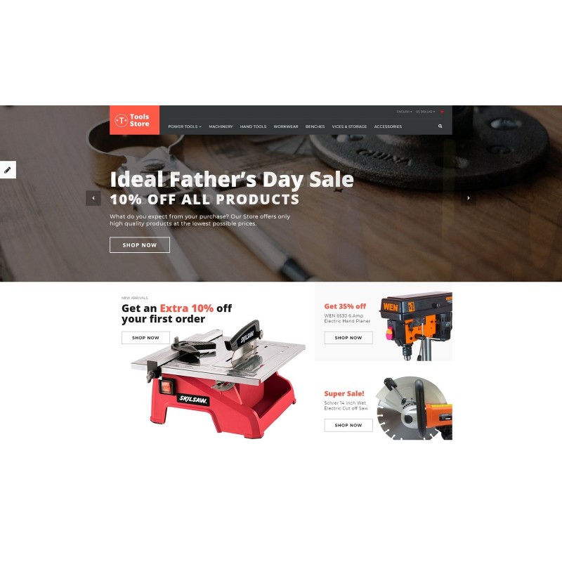 Tools Store - Building Tools & Handyman Supplies Shop Template
