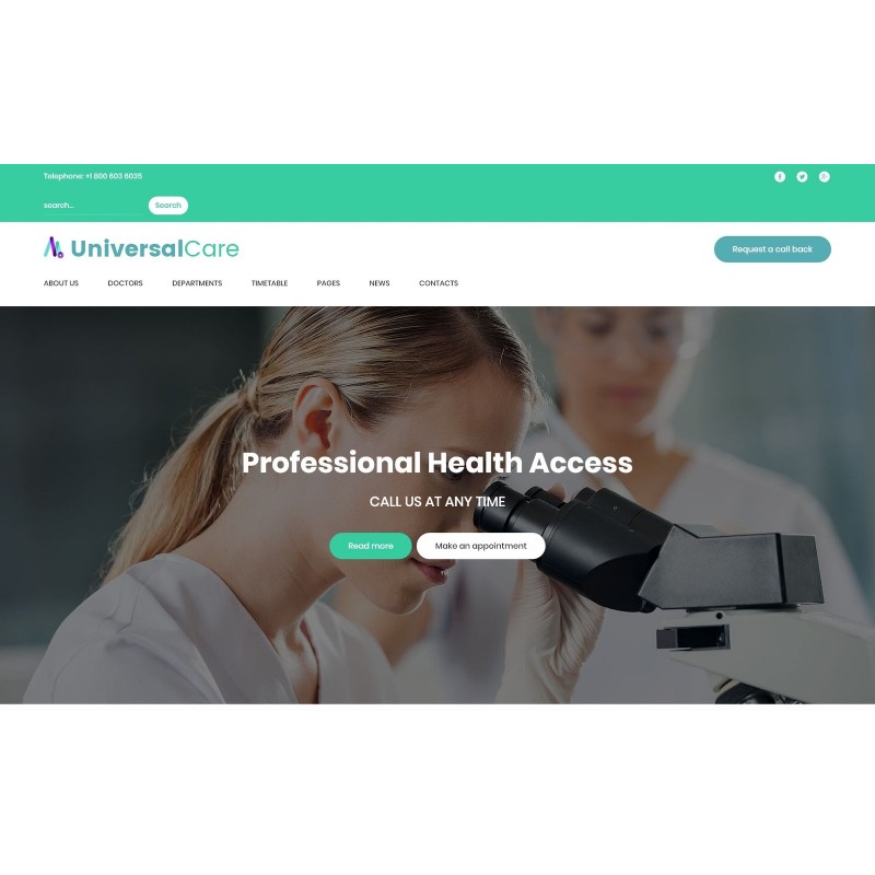UniversalCare - Medical Center Responsive WordPress Theme