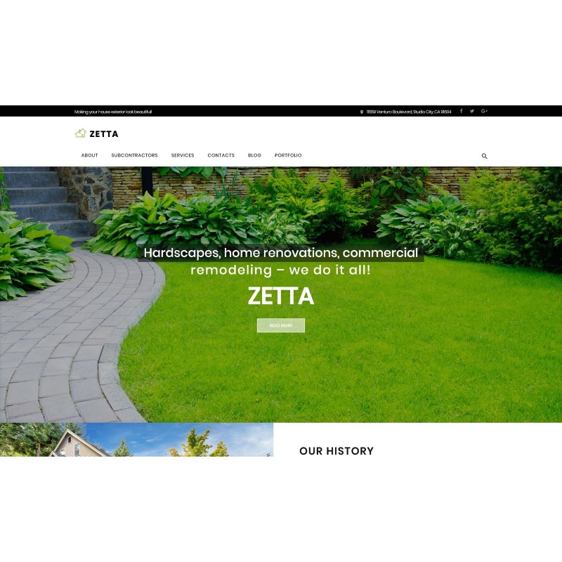 Zetta - Exterior, Garden & Landscape WordPress Theme