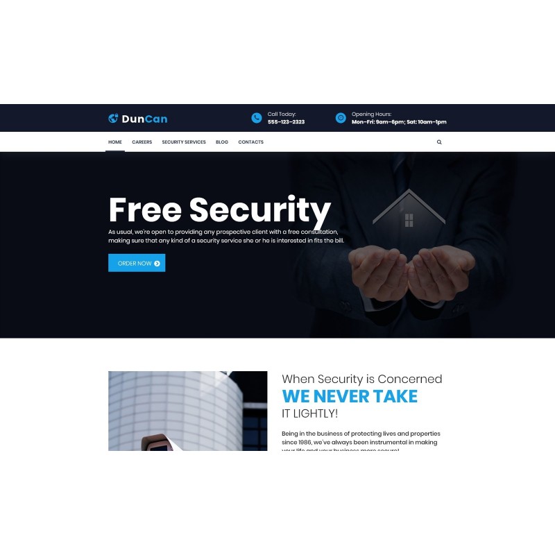 DunCan - Security Systems & Bodyguard Services WordPress Theme