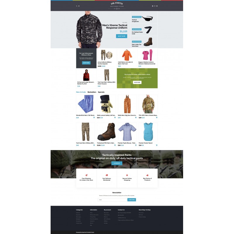 Dr. Smith - Uniform Store Shop Template