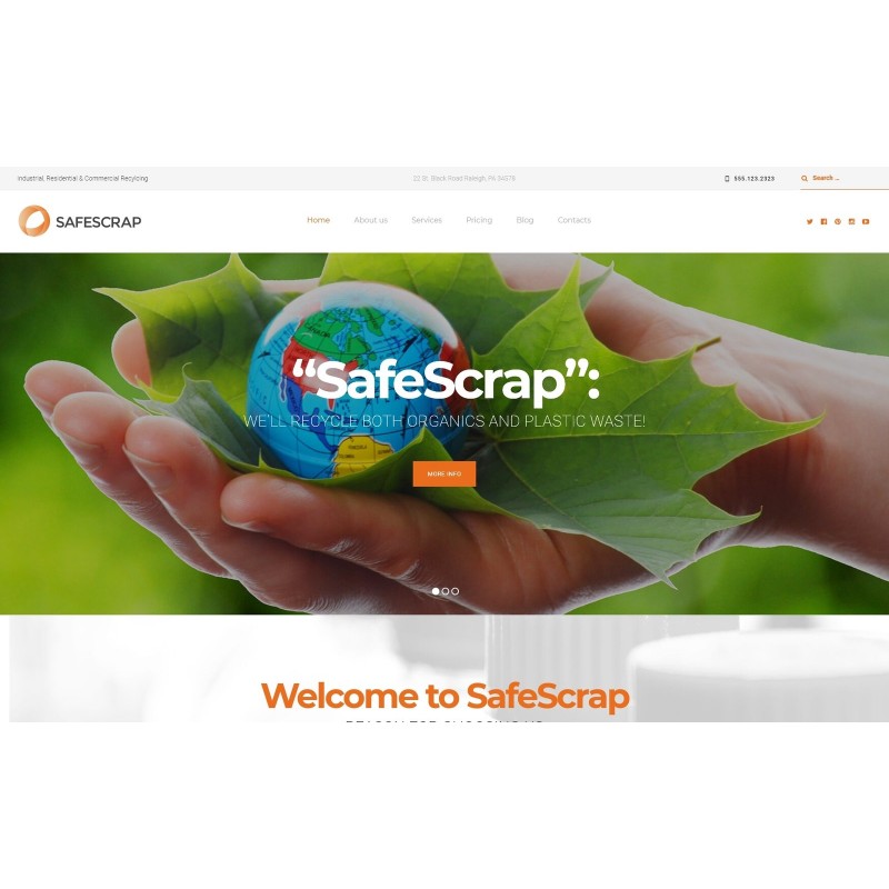 Recycling Services Environmental WordPress Theme