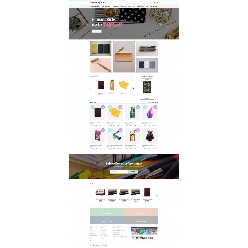 Stationery Store - Stationery Responsive Shop Template