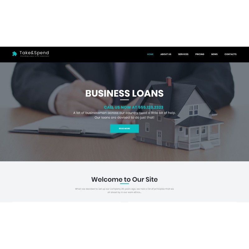 Take & Spend - Loans and Mortgages Business WordPress Theme