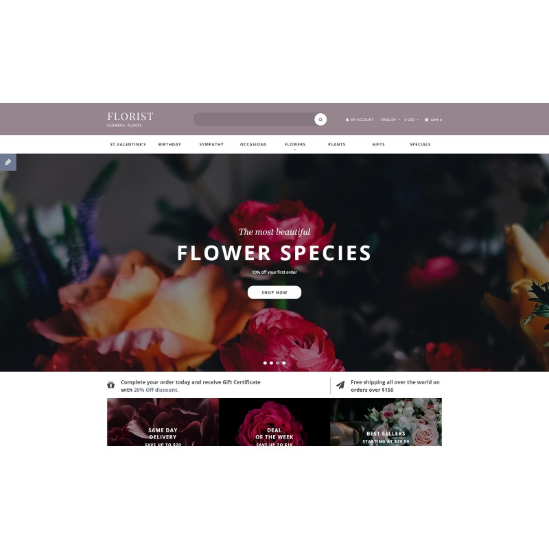 Flower Shop Responsive Shop Template
