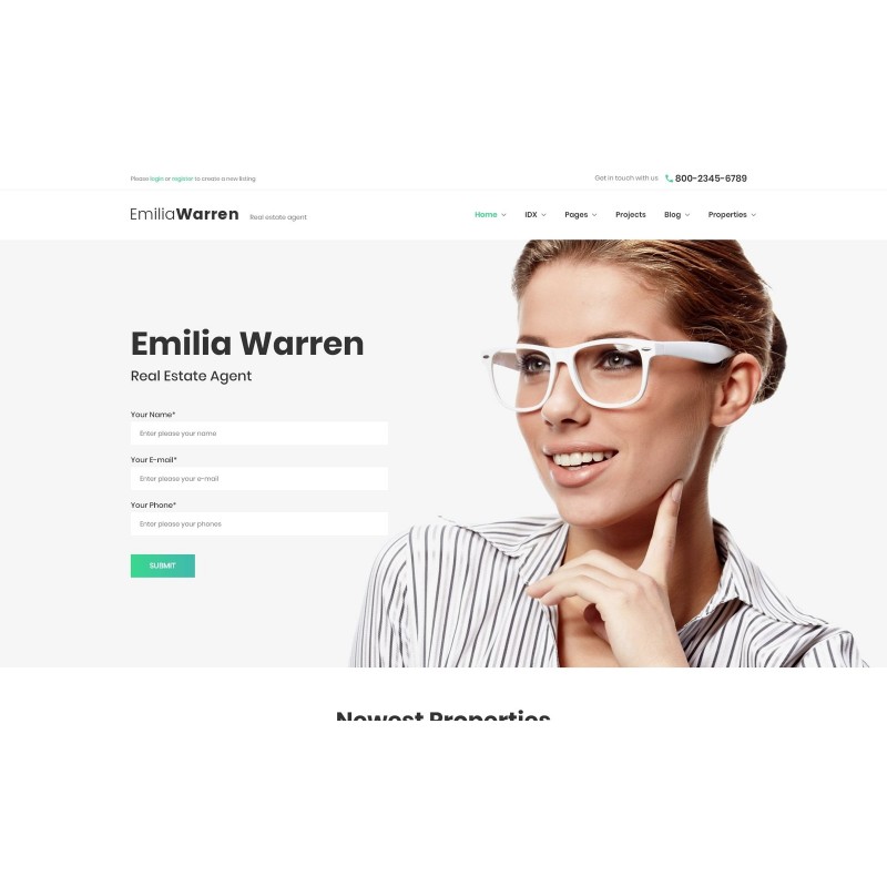 Emilia Warren - Real Estate WordPress Theme