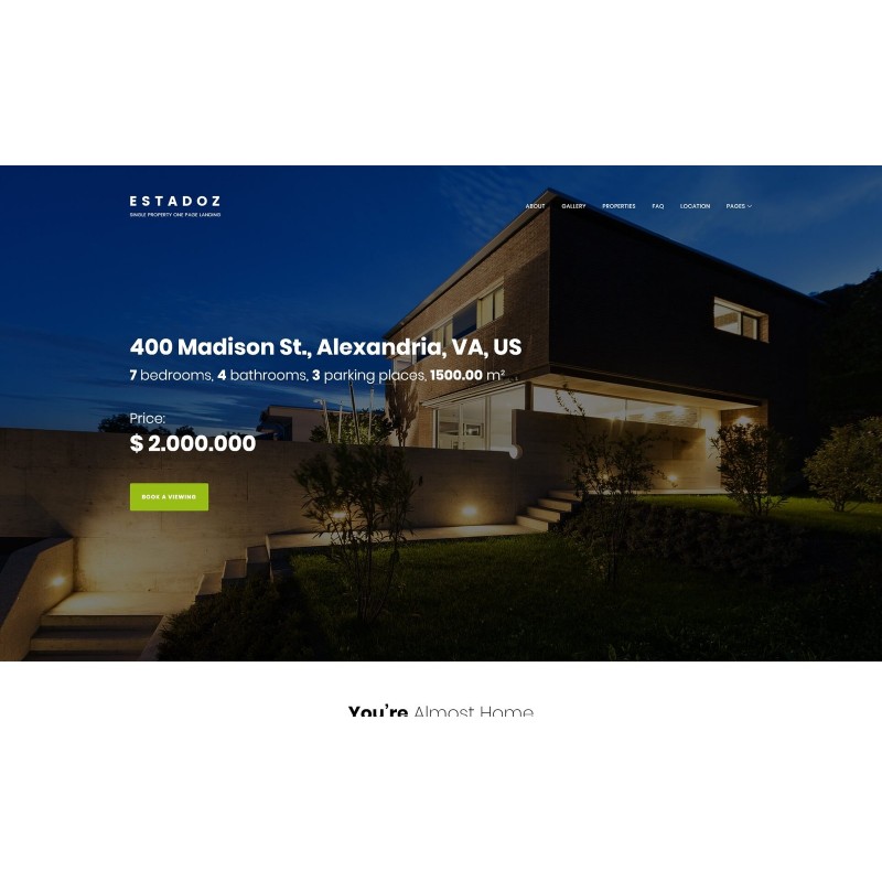 Estadoz - Real Estate Agency WordPress Theme