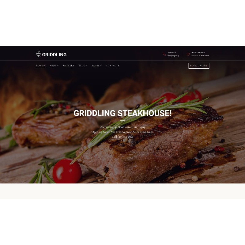 Griddling - Meat & Barbecue Restaurant WordPress Theme
