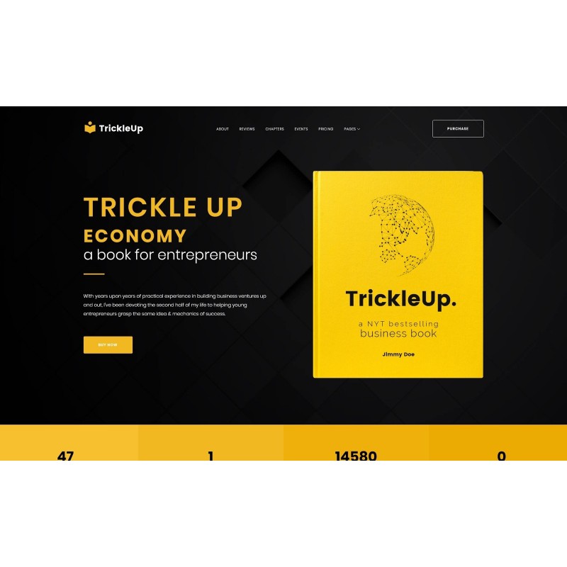 One Page E-book Landing WordPress Theme