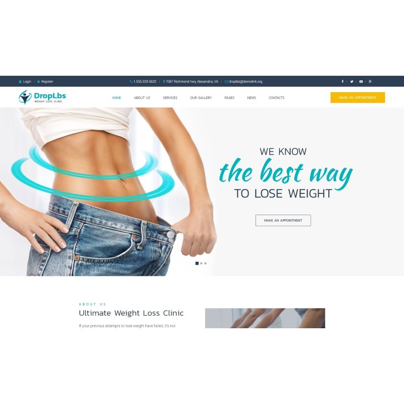 DropLbs - Weight Loss Clinic Responsive WordPress Theme