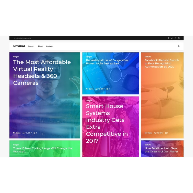 Mr. Gizmo - Responsive Technology & Gadgets Blog WordPress theme