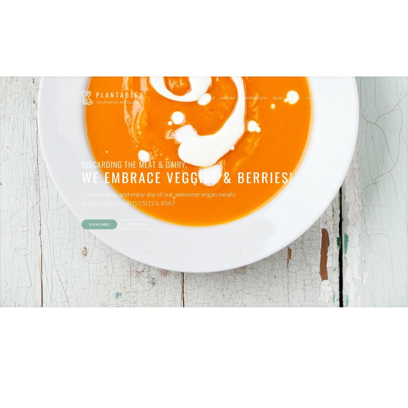 Plantables - Vegetarian Restaurant WordPress Theme